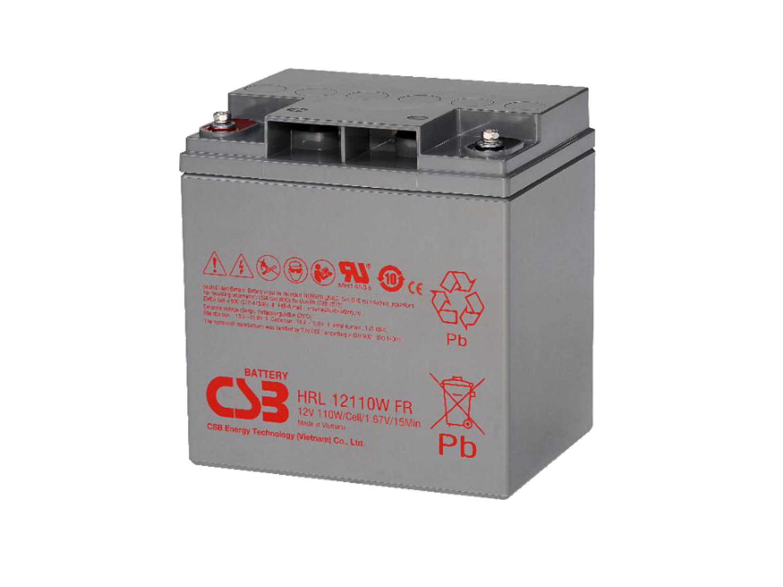 CSB HRL12110W 12V Top Terminal VRLA-AGM