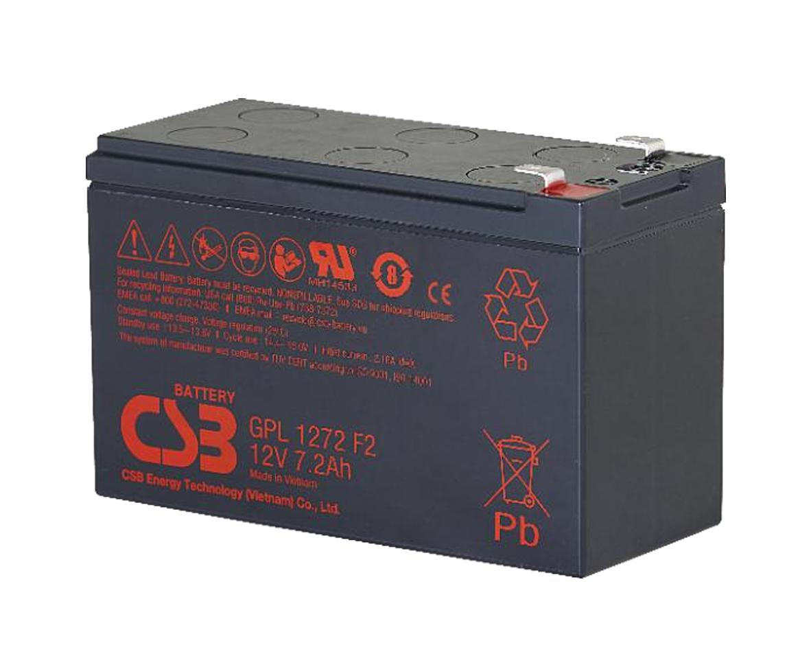 CSB GPL1272 12V 7.2Ah Long Life VRLA AGM Battery