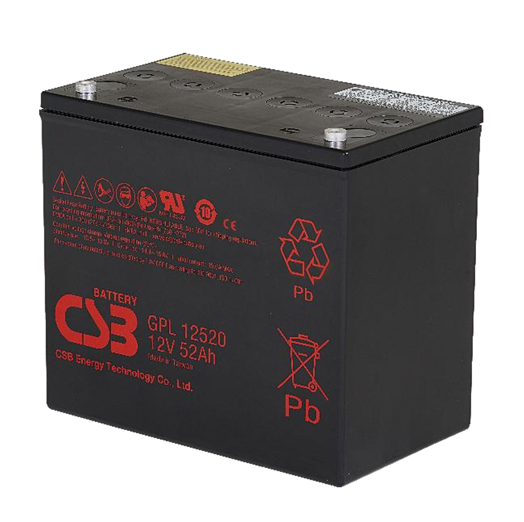 CSB GPL12520 12V 52Ah Very Long Life VRLA AGM Battery