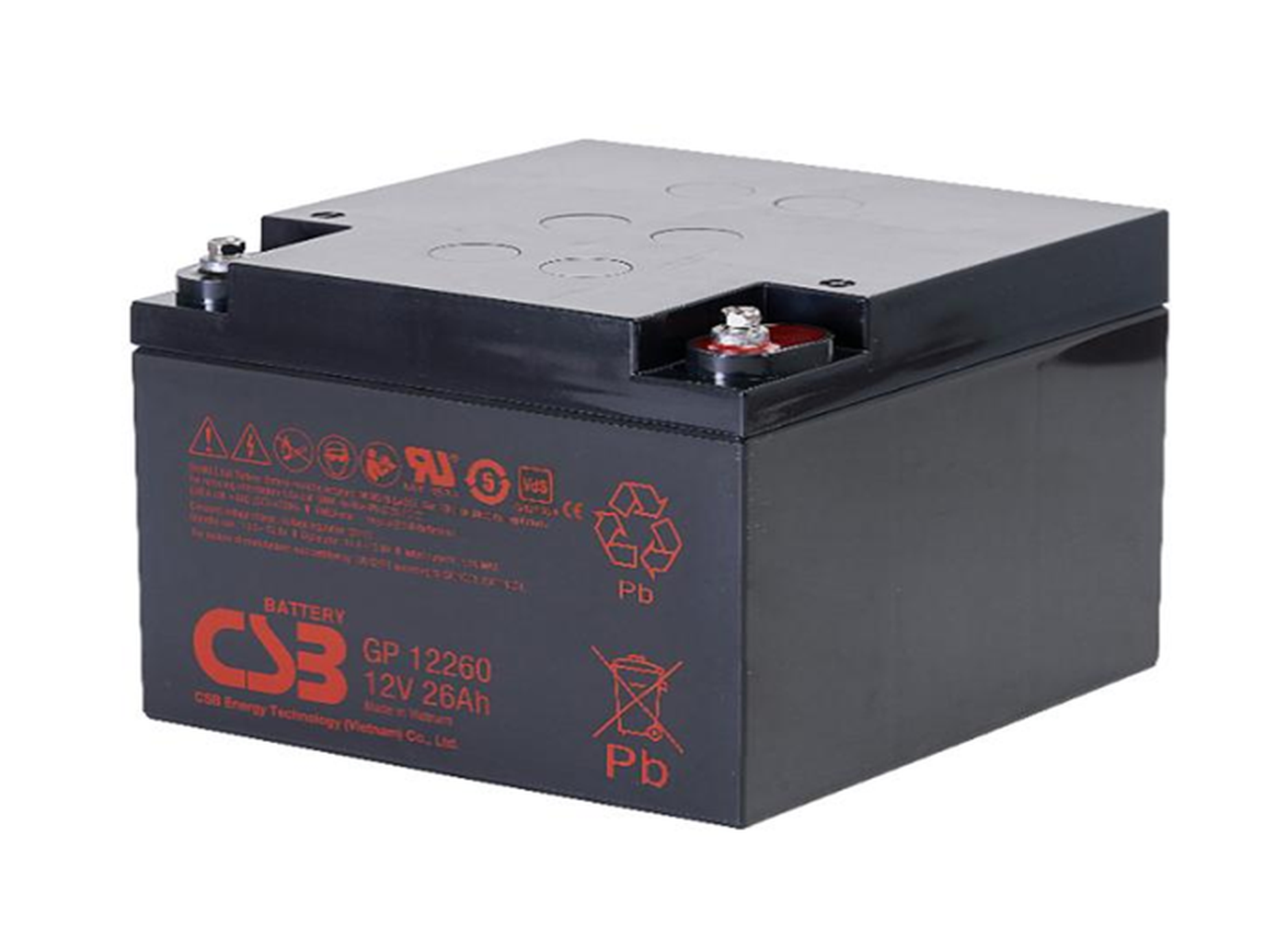CSB GP12260 12V 26Ah VRLA AGM Battery