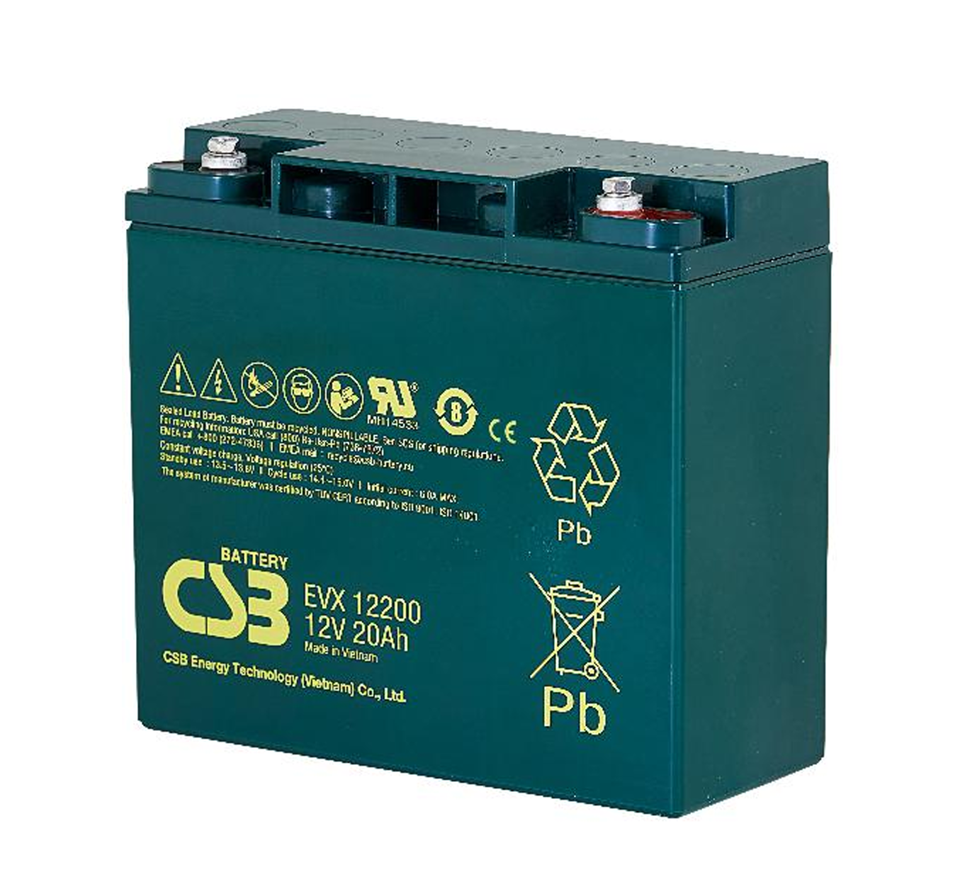 CSB EVX12200 12V 20Ah Deep Cycle VRLA AGM Battery