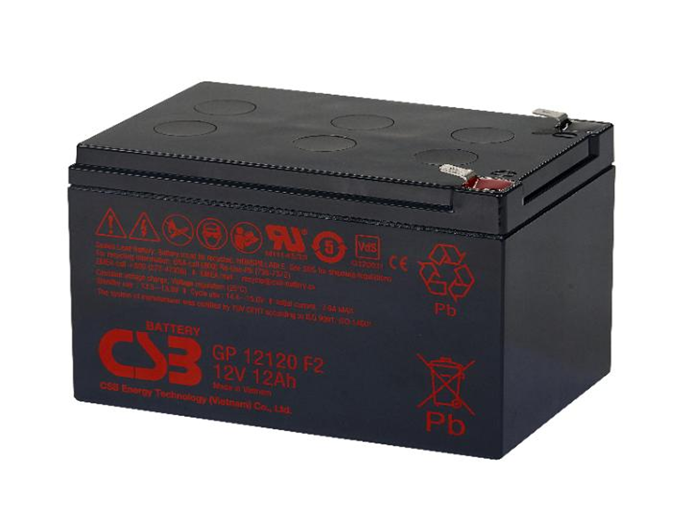 CSB GP12120 F2 12V 12Ah VRLA AGM Battery